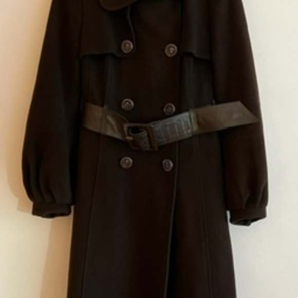 Mackage Brown Wool Double-Breasted Coat Size M! - Picture 2 of 16